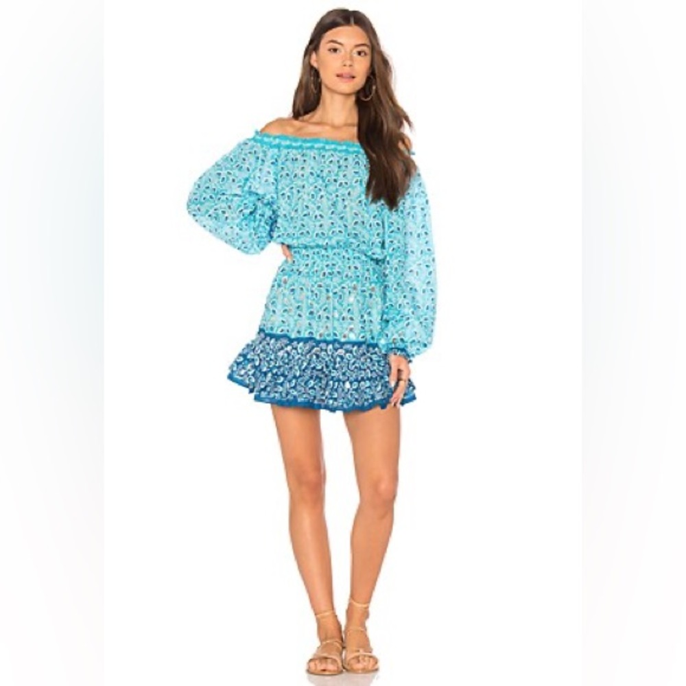 ST TROPEZ DRESS IN AQUA & TURQUOISE